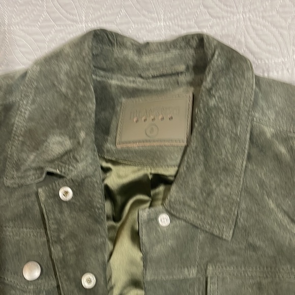 BLANKNYC Olive green cropped Suede Jacket - Picture 2 of 4